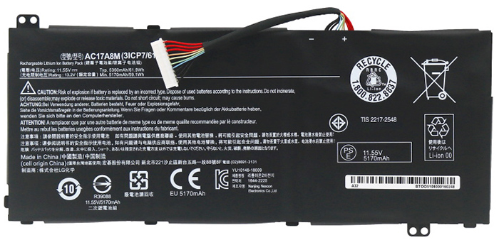 Remplacement Batterie De PortablePour Acer TMX3410 MG